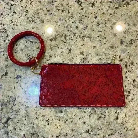 Circle Keyring Wristlet Clutch Wallet - Picture 1 of 4